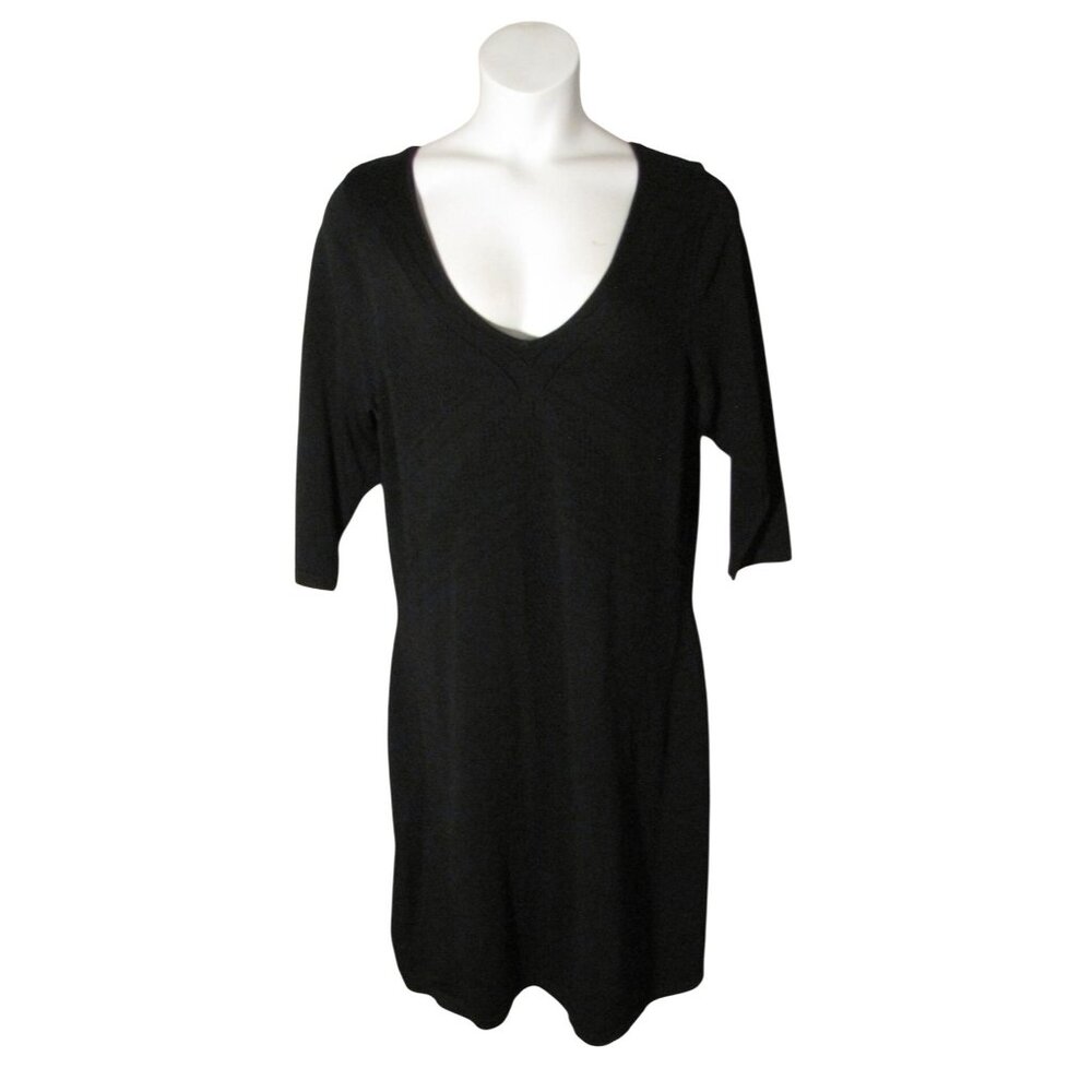 Lane Bryant 18/20 2X Black Sweater Knit Dress Stretch